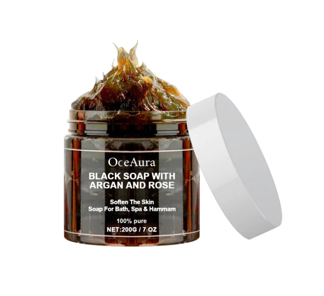 Black Soap With Argan And Rose